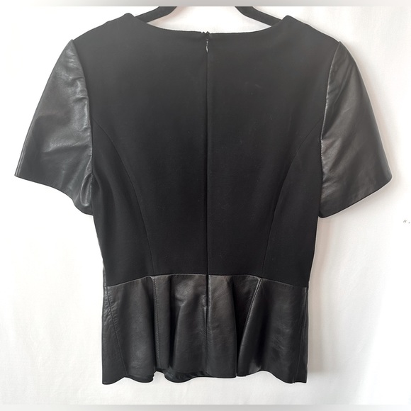 Antonio Melani Leather Blouse w/ Zipper Closure, Size Medium - Picture 2 of 7